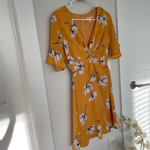 Yellow Floral Dress - Size XS